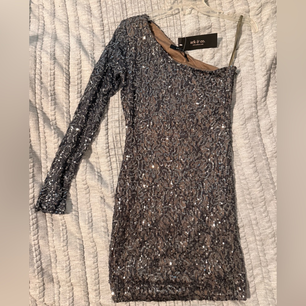 Sequin Long Sleeve Dress
